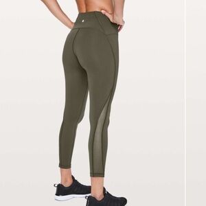 Lululemon Train Times 7/8 Pant Leggings 25" Luxtreme Dark Olive Green 2